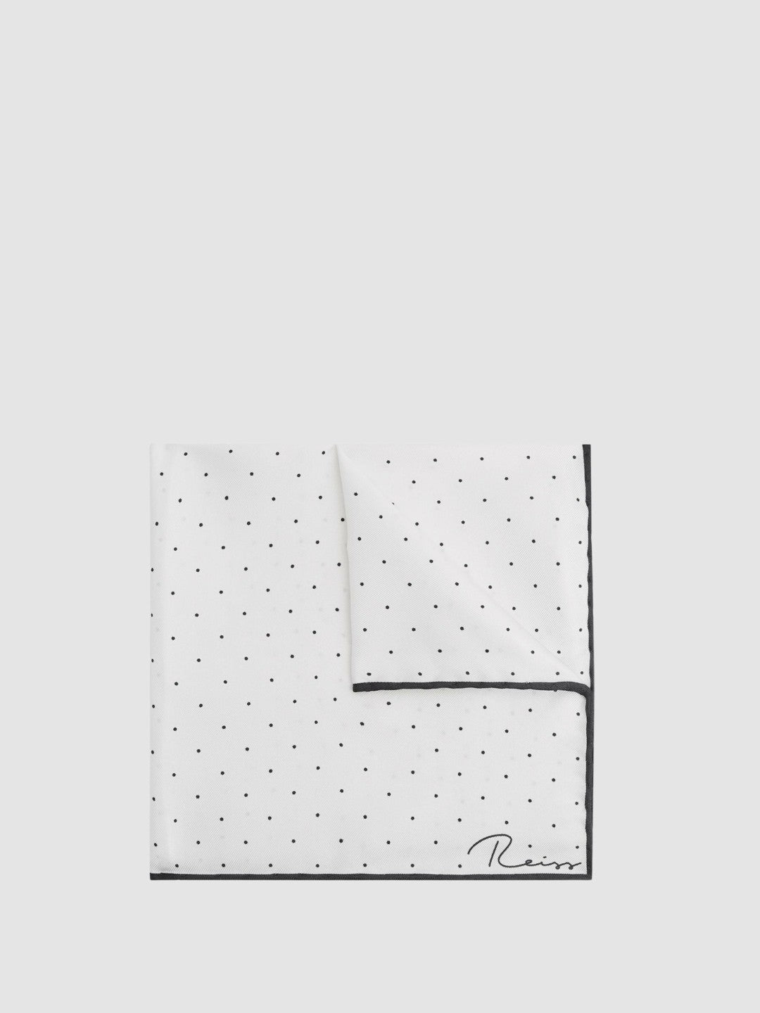 Polka Dot Silk Pocket Square in White | Reiss Men Popular