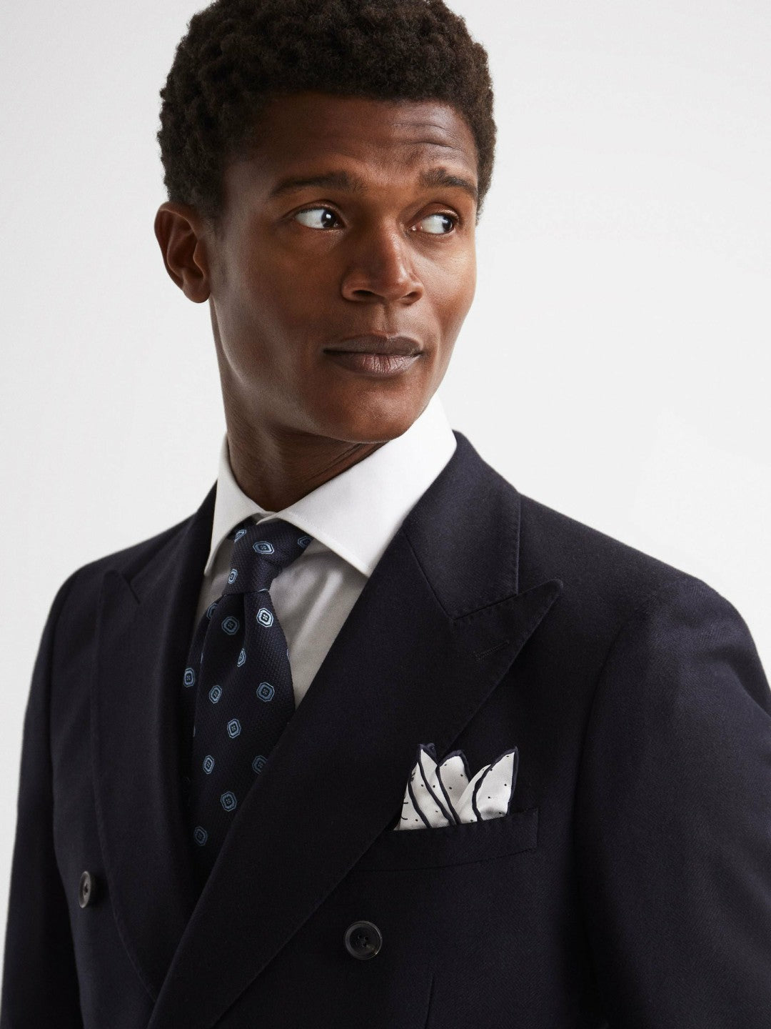 Polka Dot Silk Pocket Square in White | Reiss Men Popular