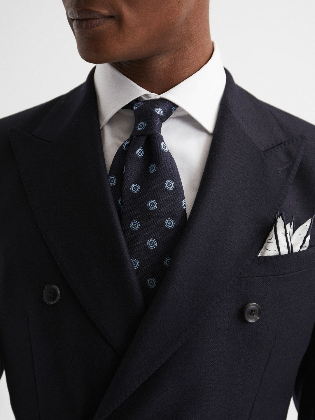 Polka Dot Silk Pocket Square in White | Reiss Men Popular