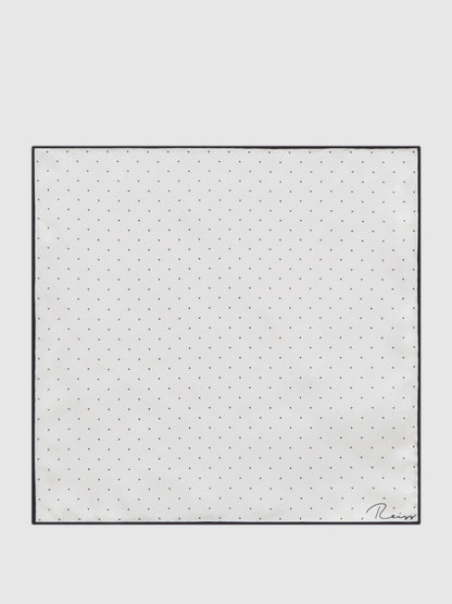 Polka Dot Silk Pocket Square in White | Reiss Men Popular