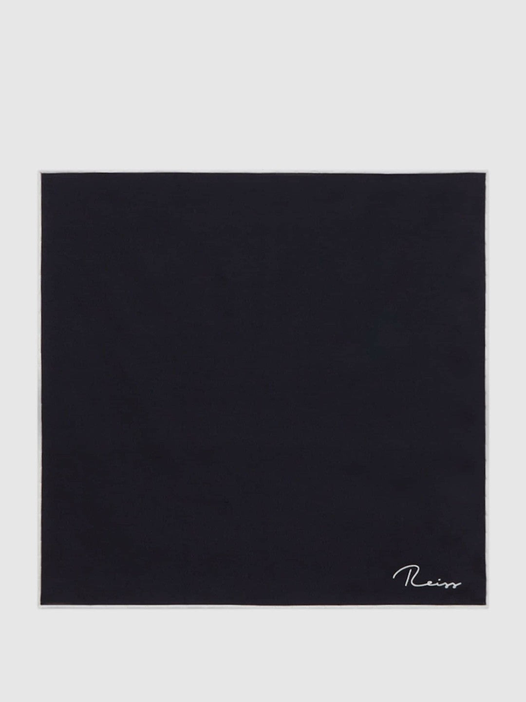 Plain Silk Pocket Square in Navy | Reiss Men Signature