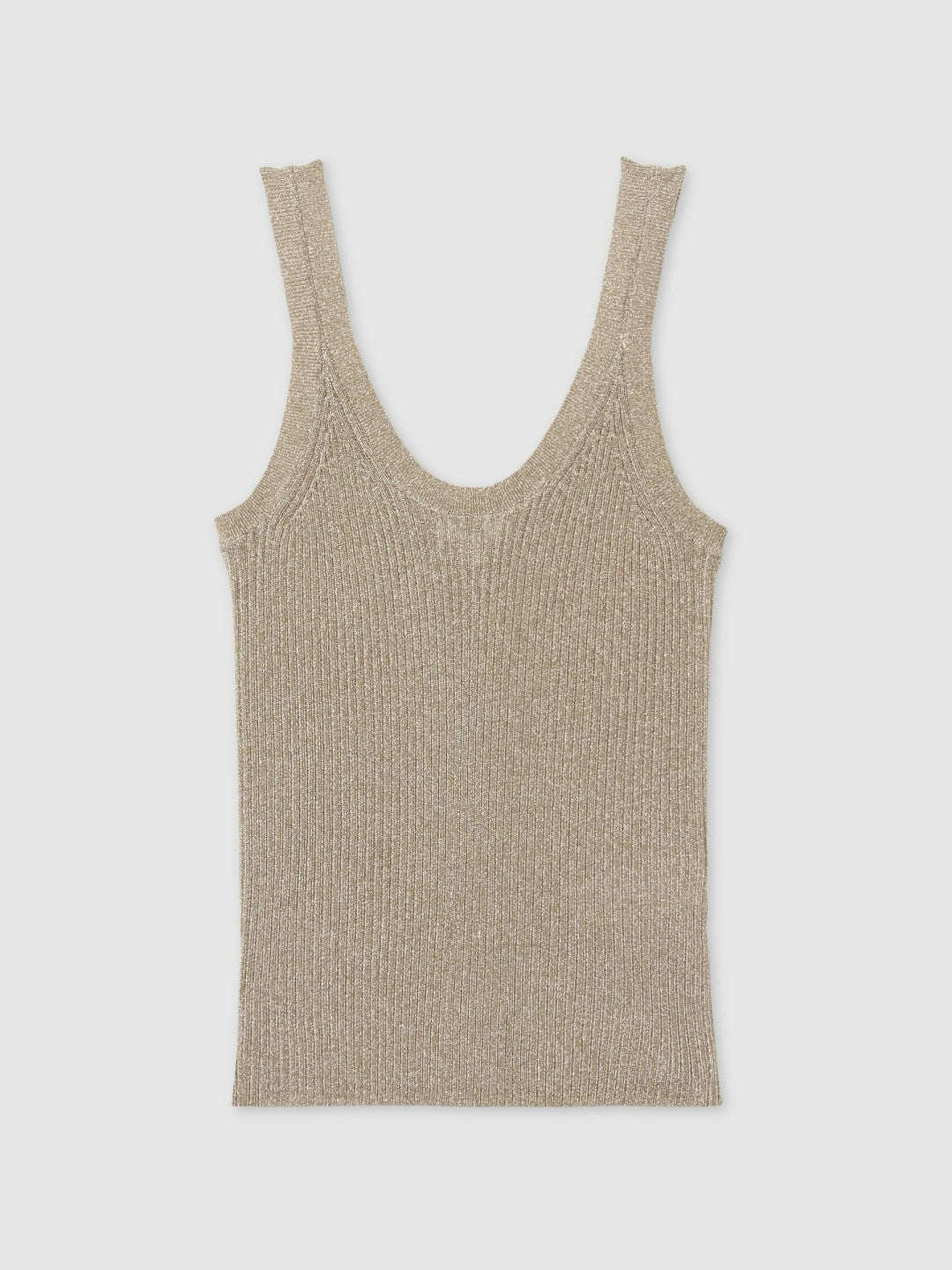 Metallic Vest Top in Gold | Reiss Women Signature