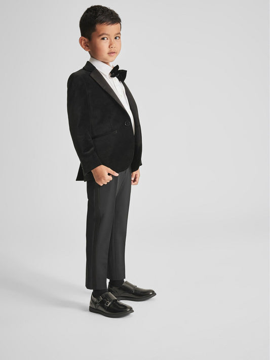 4-9 yrs Single Breasted Velvet Blazer in Black | Reiss Children & Baby Trending