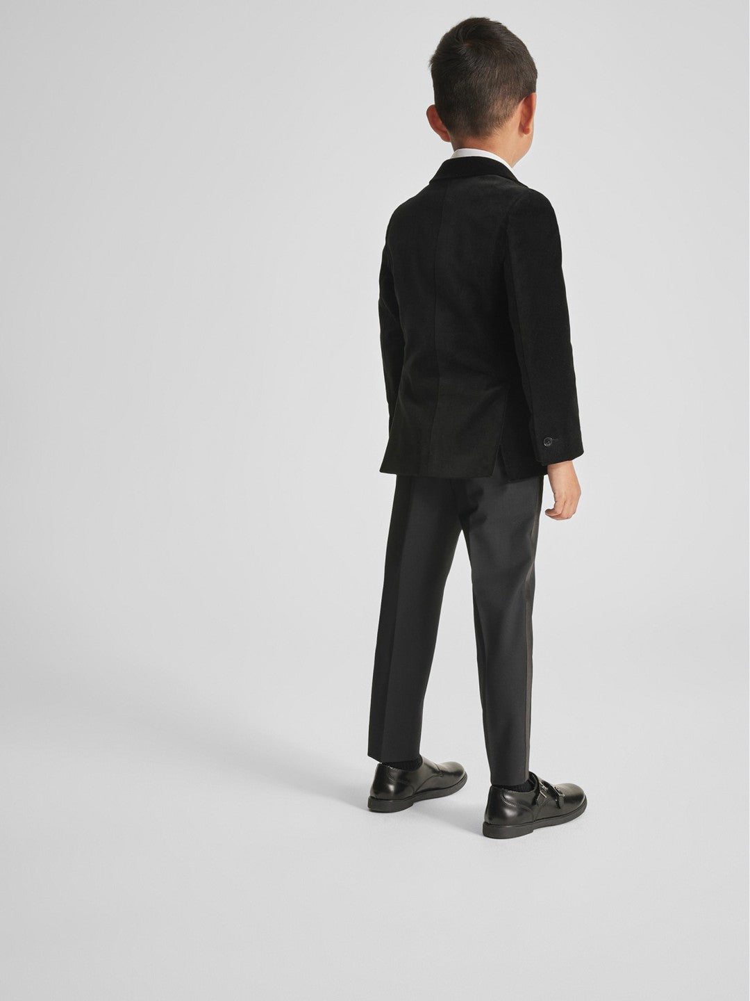 4-9 yrs Single Breasted Velvet Blazer in Black | Reiss Children & Baby Trending