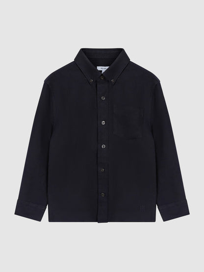 Junior Button Down Oxford Shirt in Navy | Reiss Children & Baby Signature