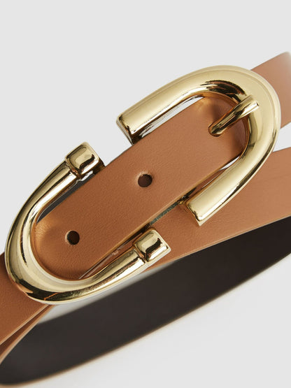 Horseshoe Belt in Tan | Reiss Women Best Seller