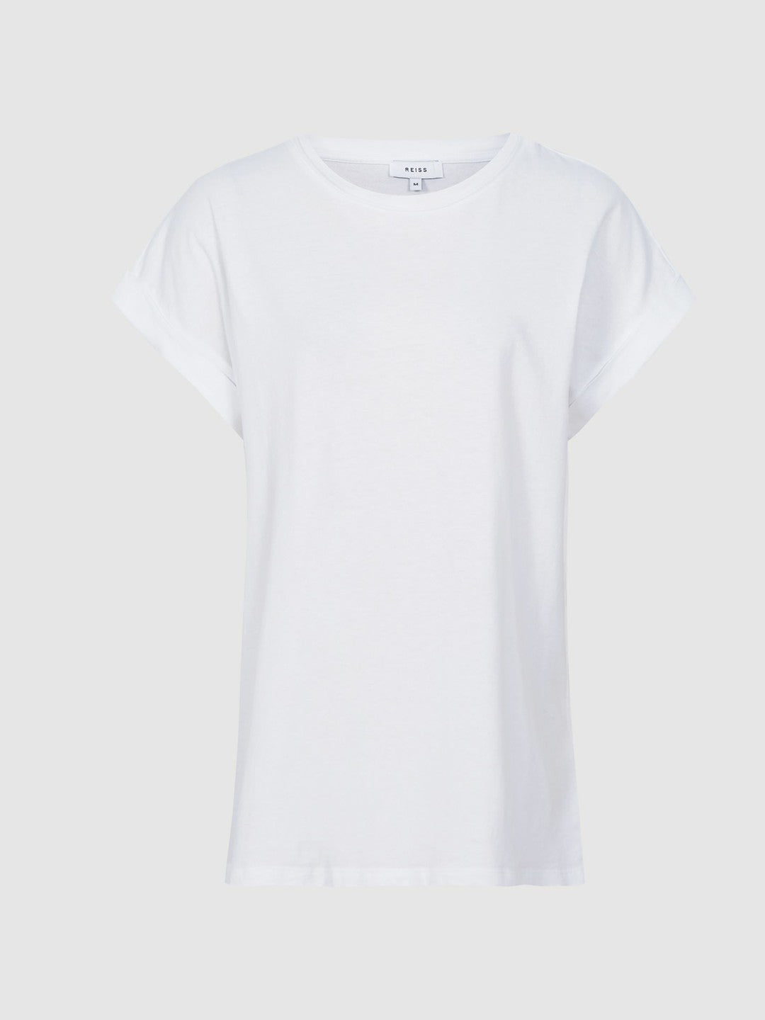 Cotton-Jersey Crew Neck T-Shirt in White | Reiss Women Best Seller
