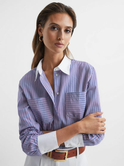 Leather Square Buckle Belt in Tan | Reiss Women New
