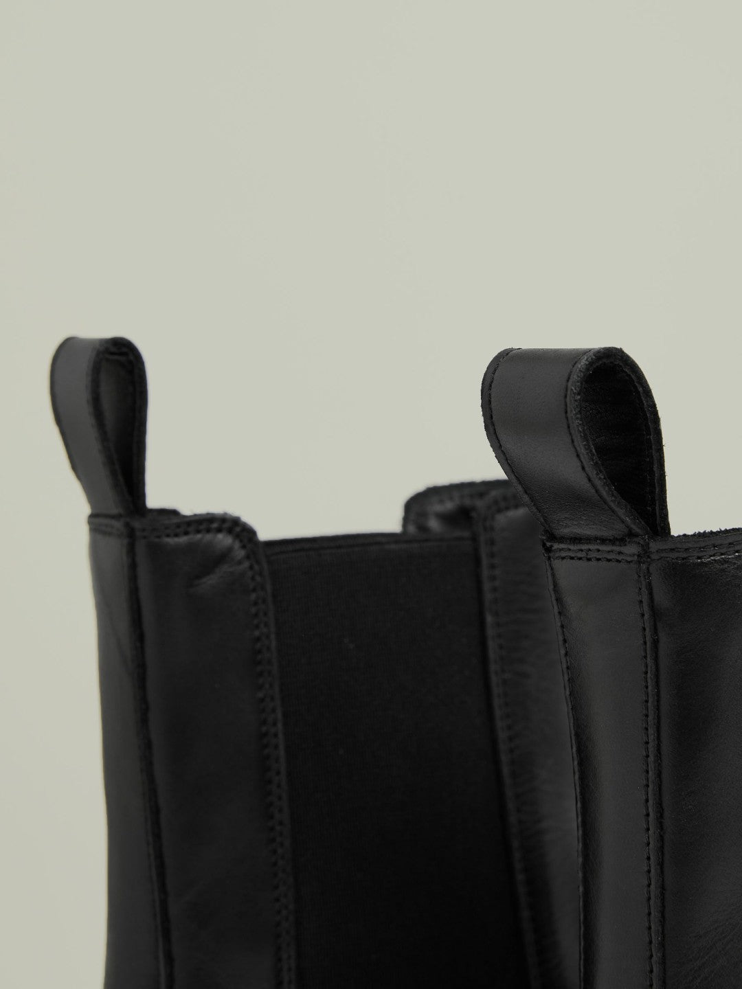 Leather Cleated Sole Chelsea Boots in Black | Reiss Women Best Seller
