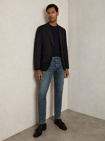 Skinny-Fit Jeans in Washed Indigo Grey Cast | Reiss Men Popular