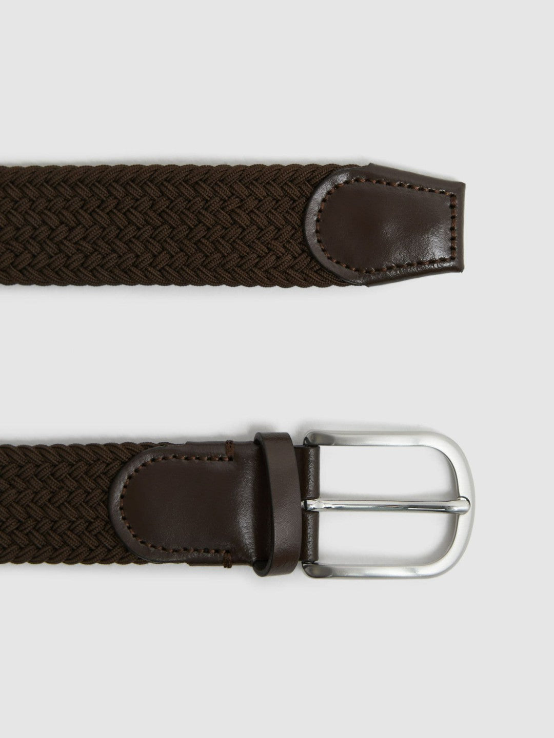 Woven Belt in Dark Brown | Reiss Men Recommended