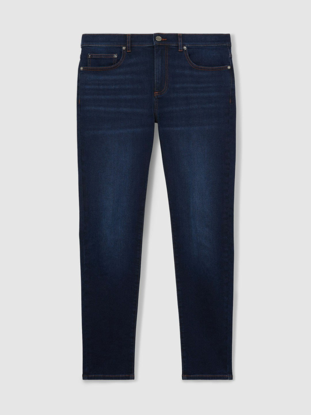 Skinny-Fit Jeans in Washed Dark Indigo | Reiss Men New