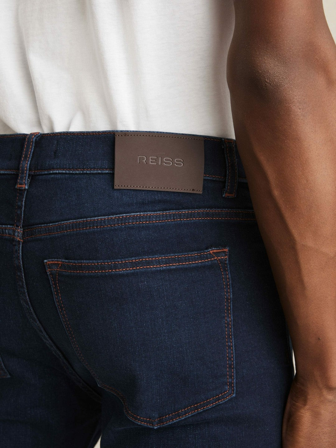 Skinny-Fit Jeans in Washed Dark Indigo | Reiss Men New