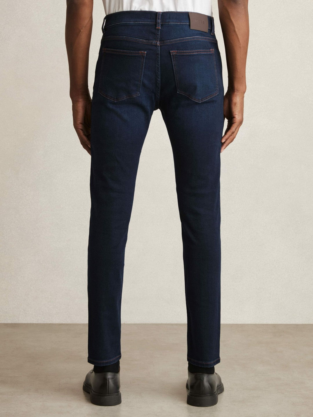Skinny-Fit Jeans in Washed Dark Indigo | Reiss Men New