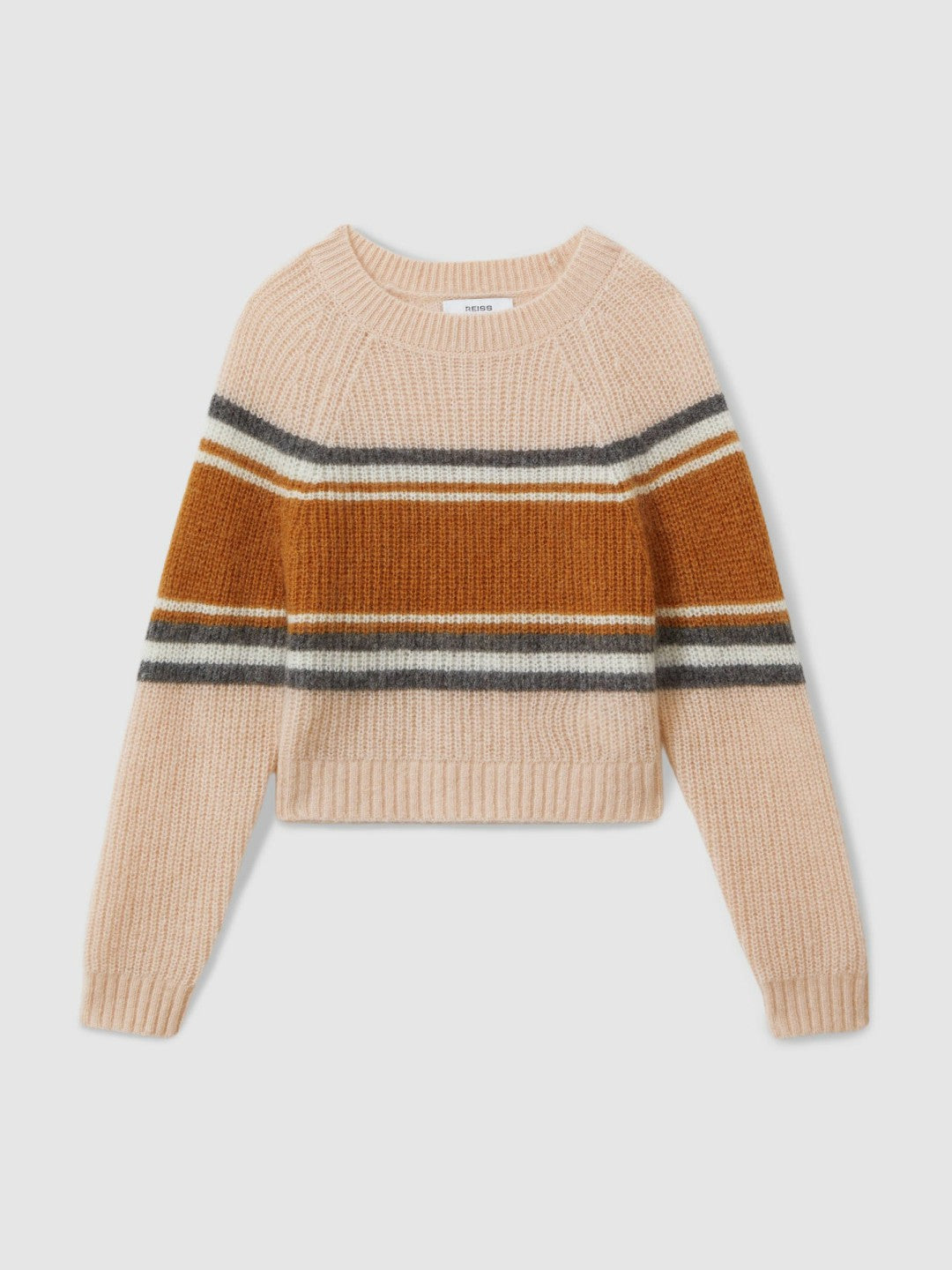 Colourblock Striped Jumper in Pink | Reiss Children & Baby Premium
