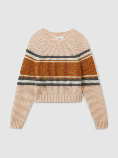 Colourblock Striped Jumper in Pink | Reiss Children & Baby Premium