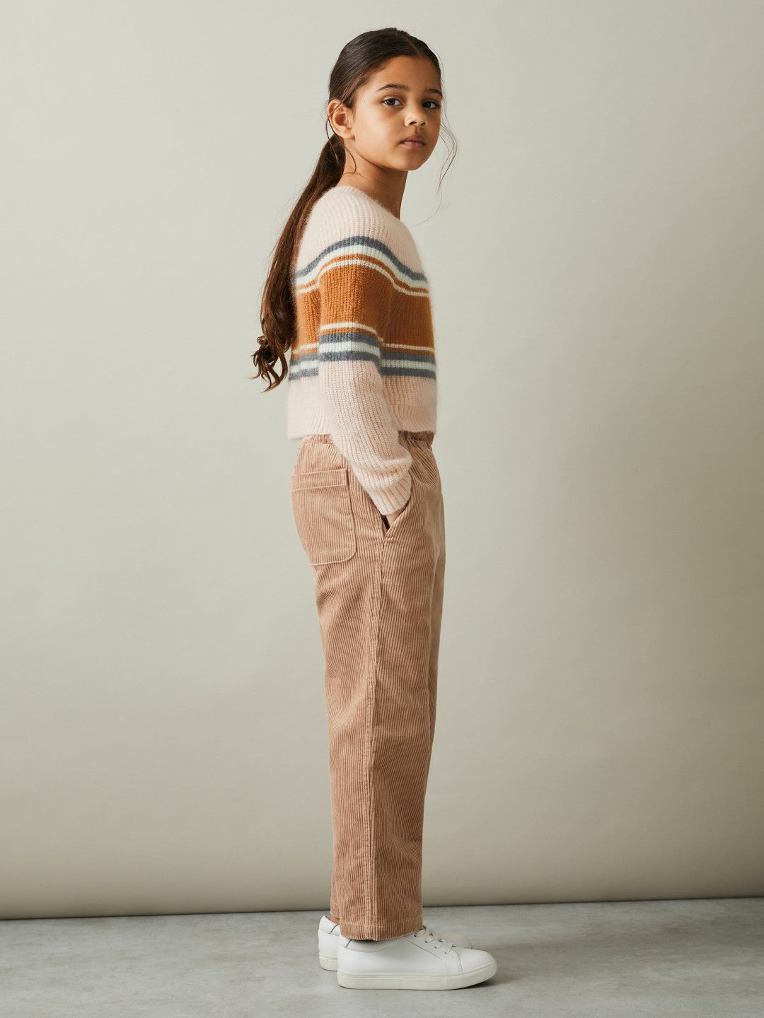 Colourblock Striped Jumper in Pink | Reiss Children & Baby Premium