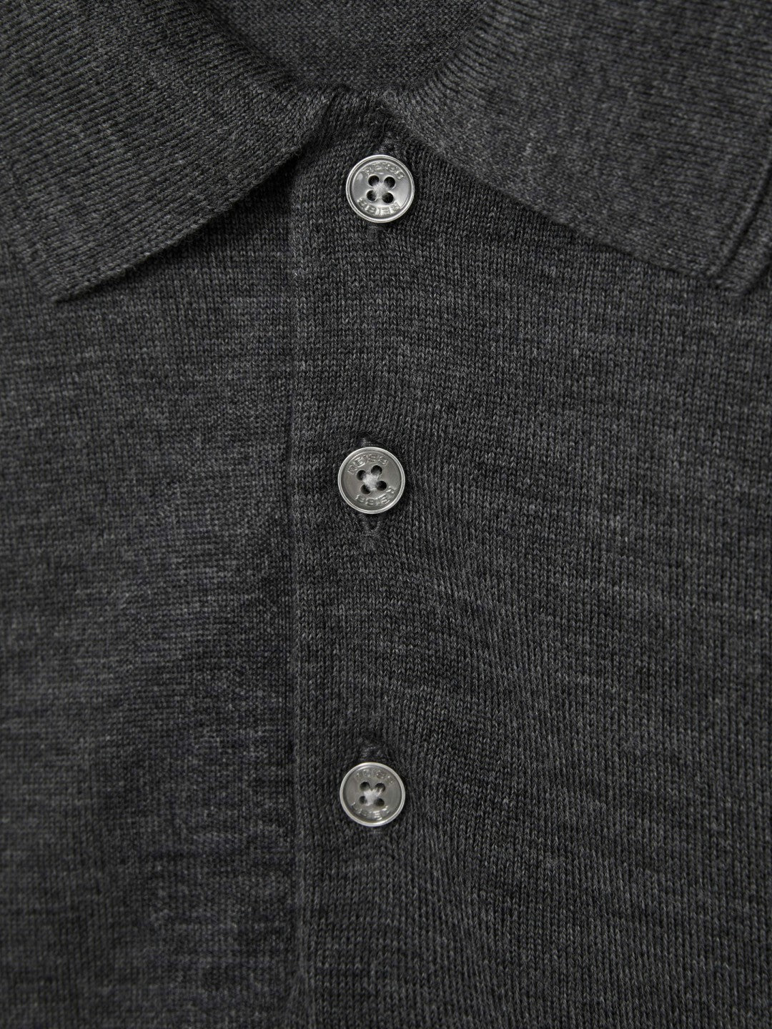 Merino Wool Polo Shirt in Derby Grey Marl | Reiss Men Signature