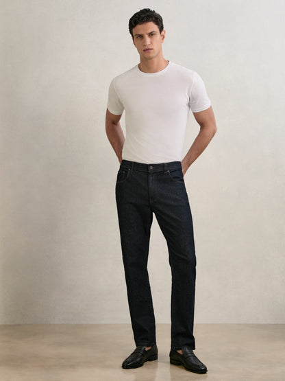 Straight-Leg Jeans in Raw Indigo | Reiss Men Exclusive