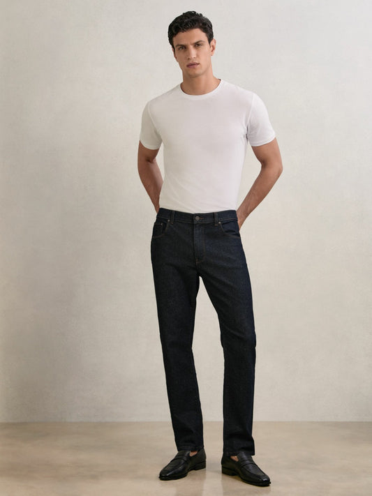 Straight-Leg Jeans in Raw Indigo | Reiss Men Exclusive
