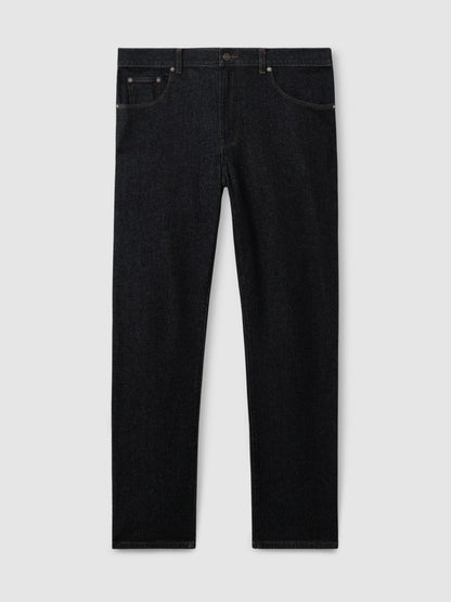 Straight-Leg Jeans in Raw Indigo | Reiss Men Exclusive