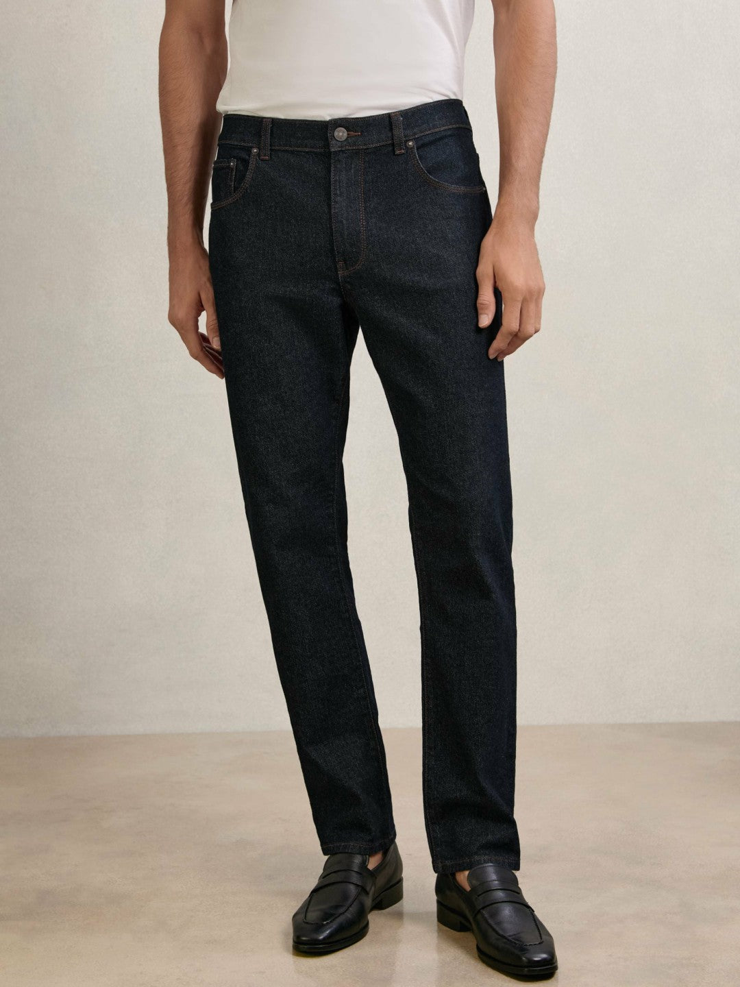 Straight-Leg Jeans in Raw Indigo | Reiss Men Exclusive