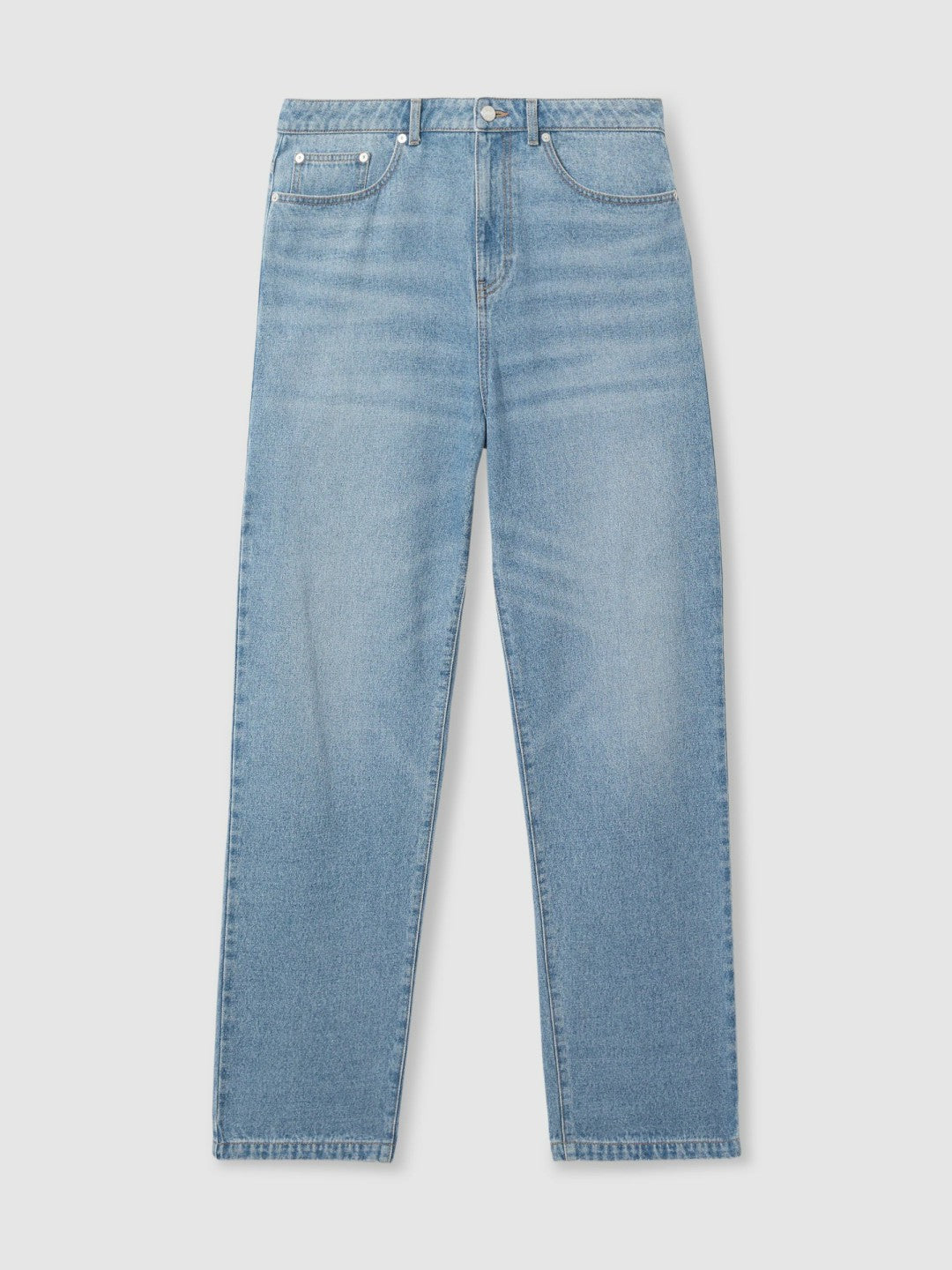 Loose-Fit Jeans in Light Blue Wash | Reiss Men Popular