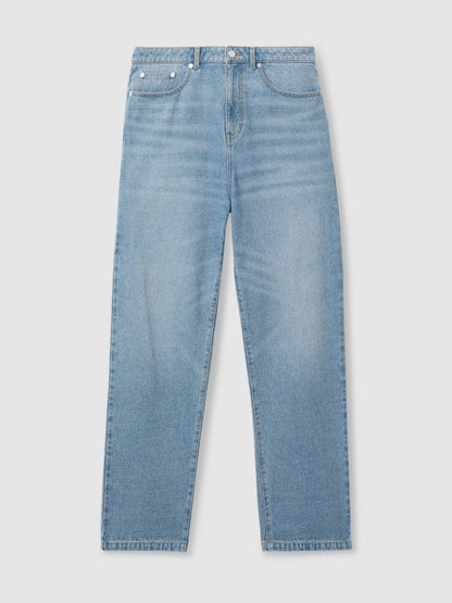 Loose-Fit Jeans in Light Blue Wash | Reiss Men Popular