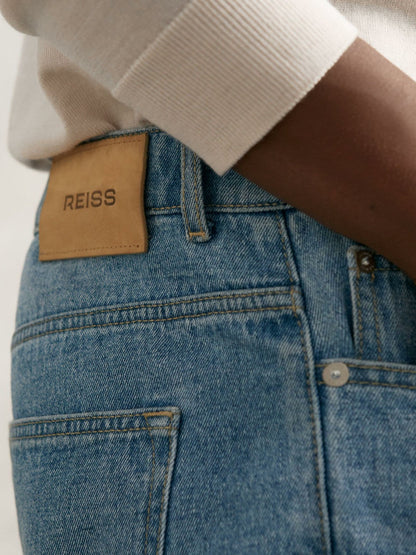 Loose-Fit Jeans in Light Blue Wash | Reiss Men Popular