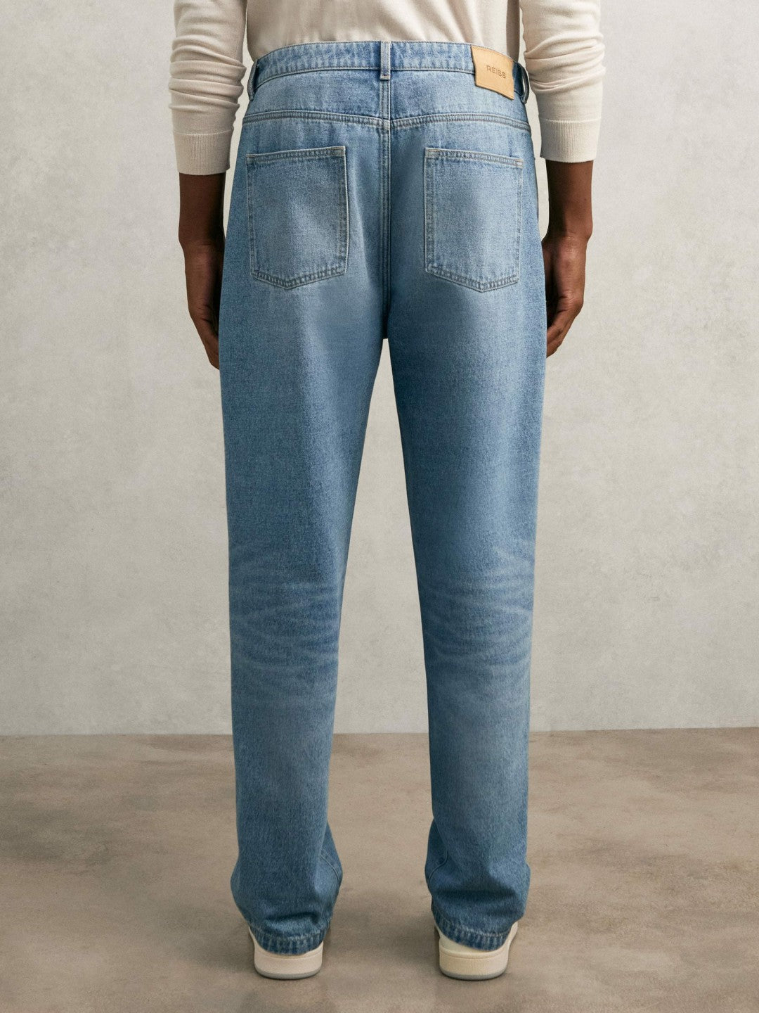 Loose-Fit Jeans in Light Blue Wash | Reiss Men Popular