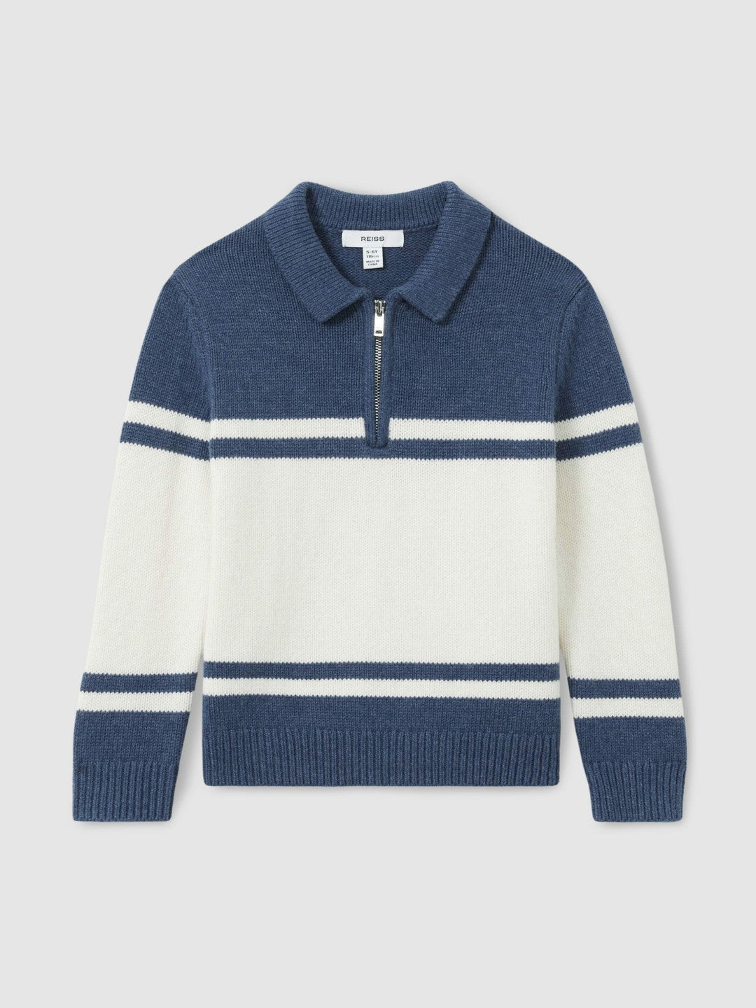 9-13 yrs Half-Zip Colour-Block Polo Shirt in Blue/White | Reiss Children & Baby Popular