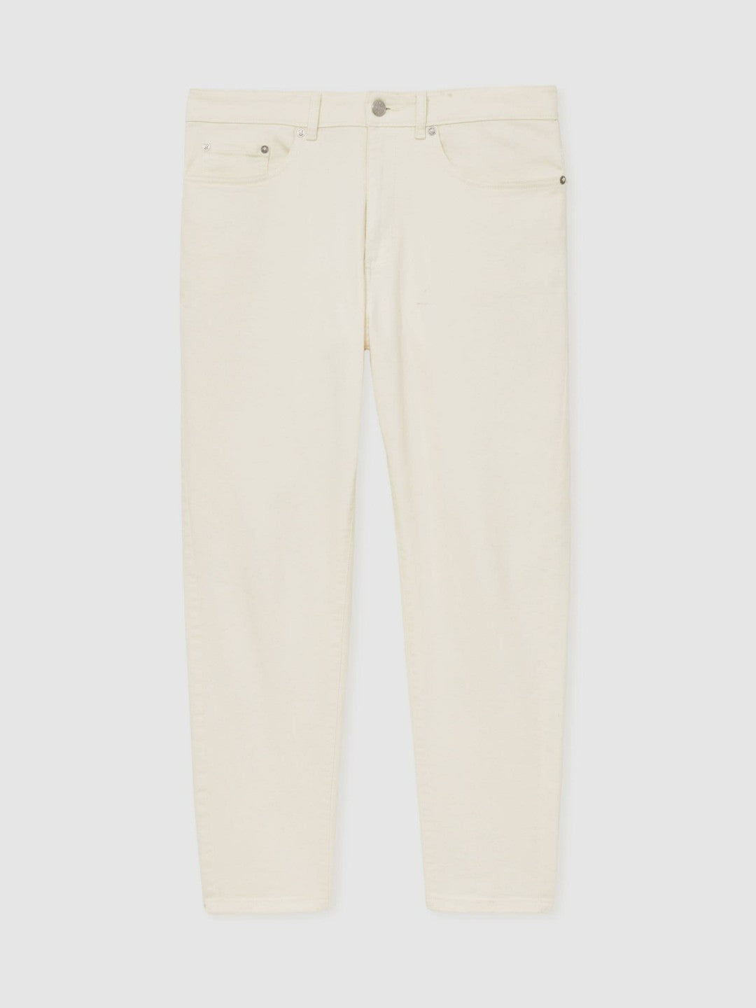 Relaxed-Fit Cropped Jeans in White | Reiss Men Trending