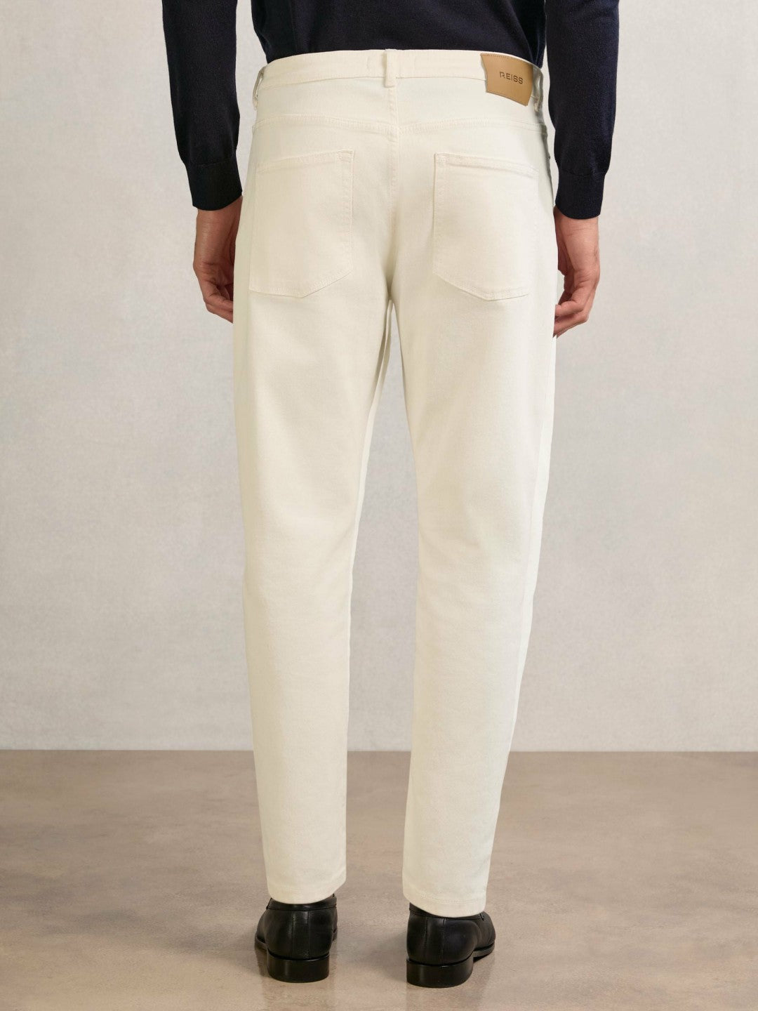 Relaxed-Fit Cropped Jeans in White | Reiss Men Trending