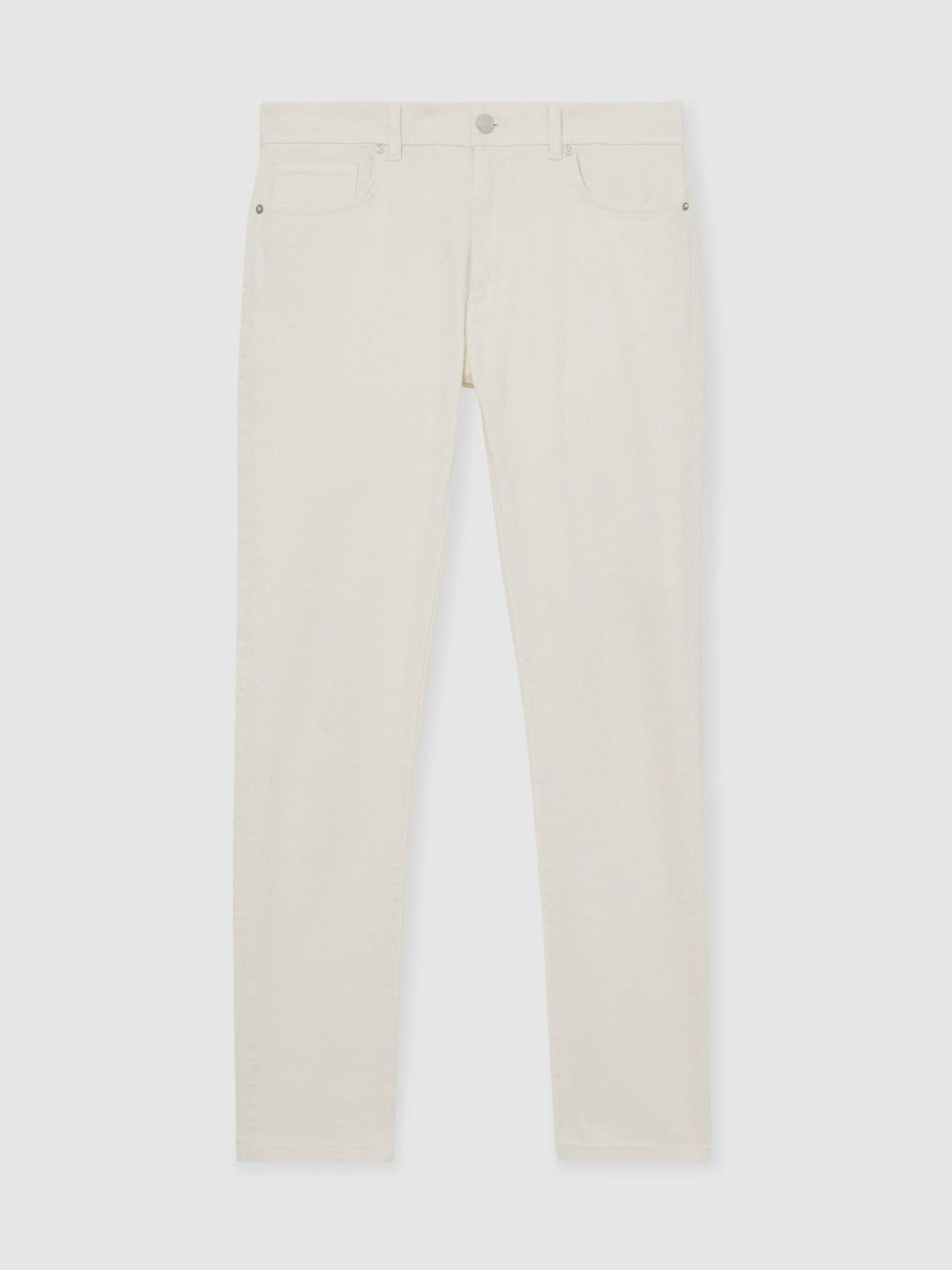 Cotton-Stretch Slim-Fit Jeans in White | Reiss Men Trending