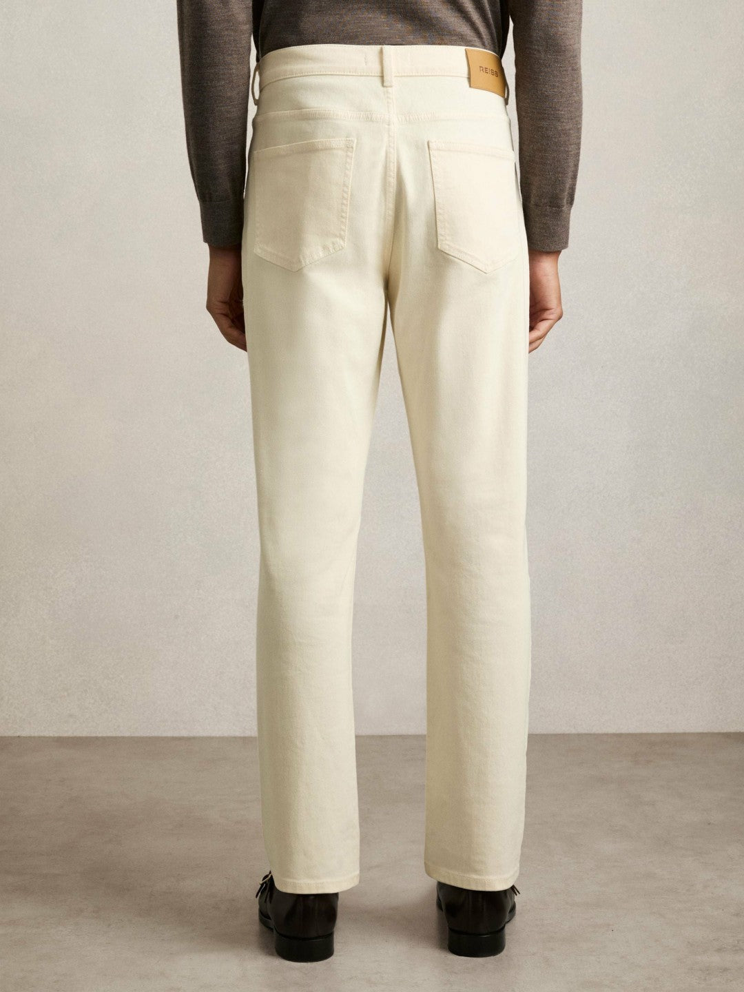 Straight-Leg Jeans in White | Reiss Men Recommended