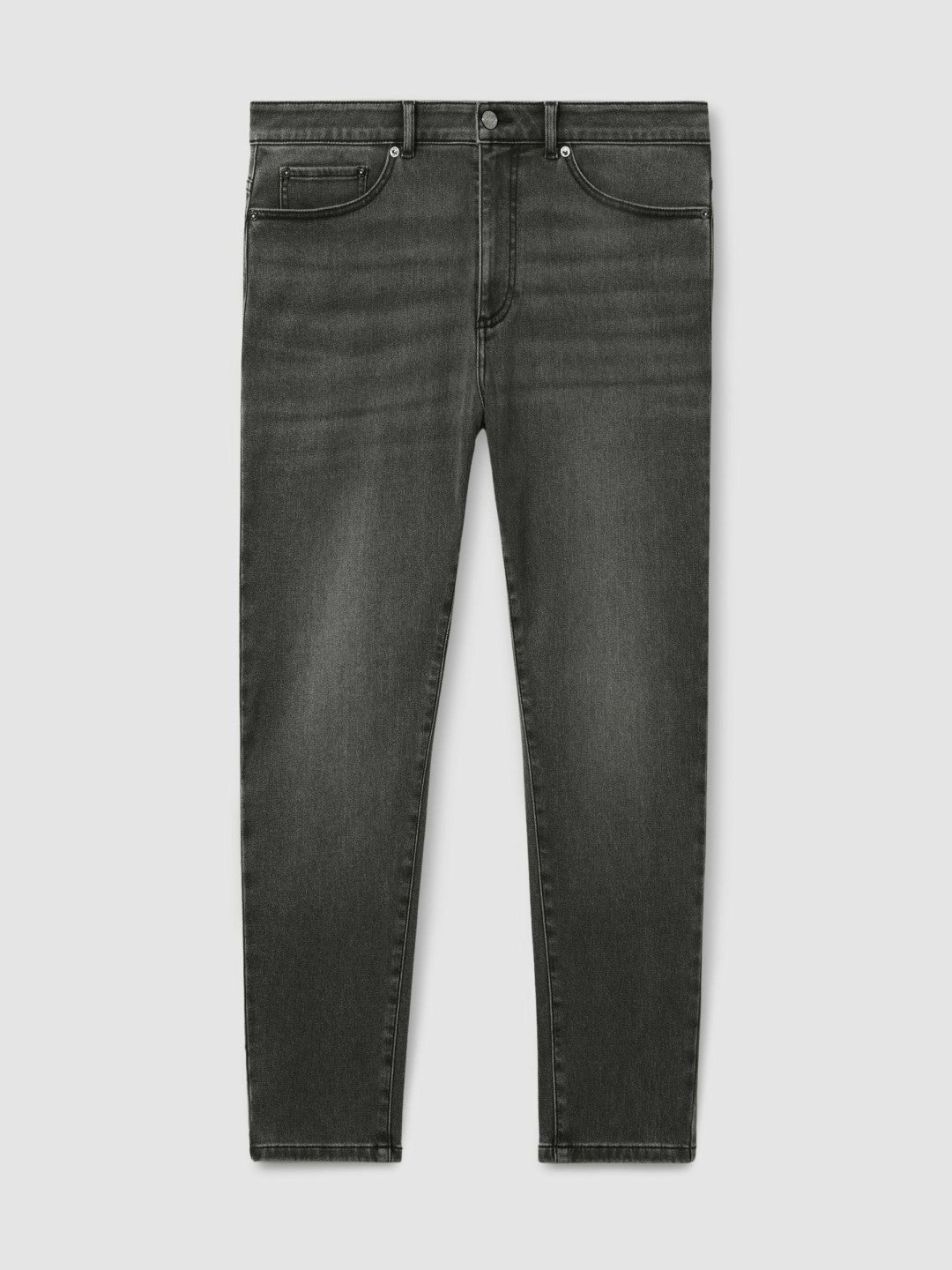 Relaxed-Fit Cropped Jeans in Washed Black | Reiss Men Featured