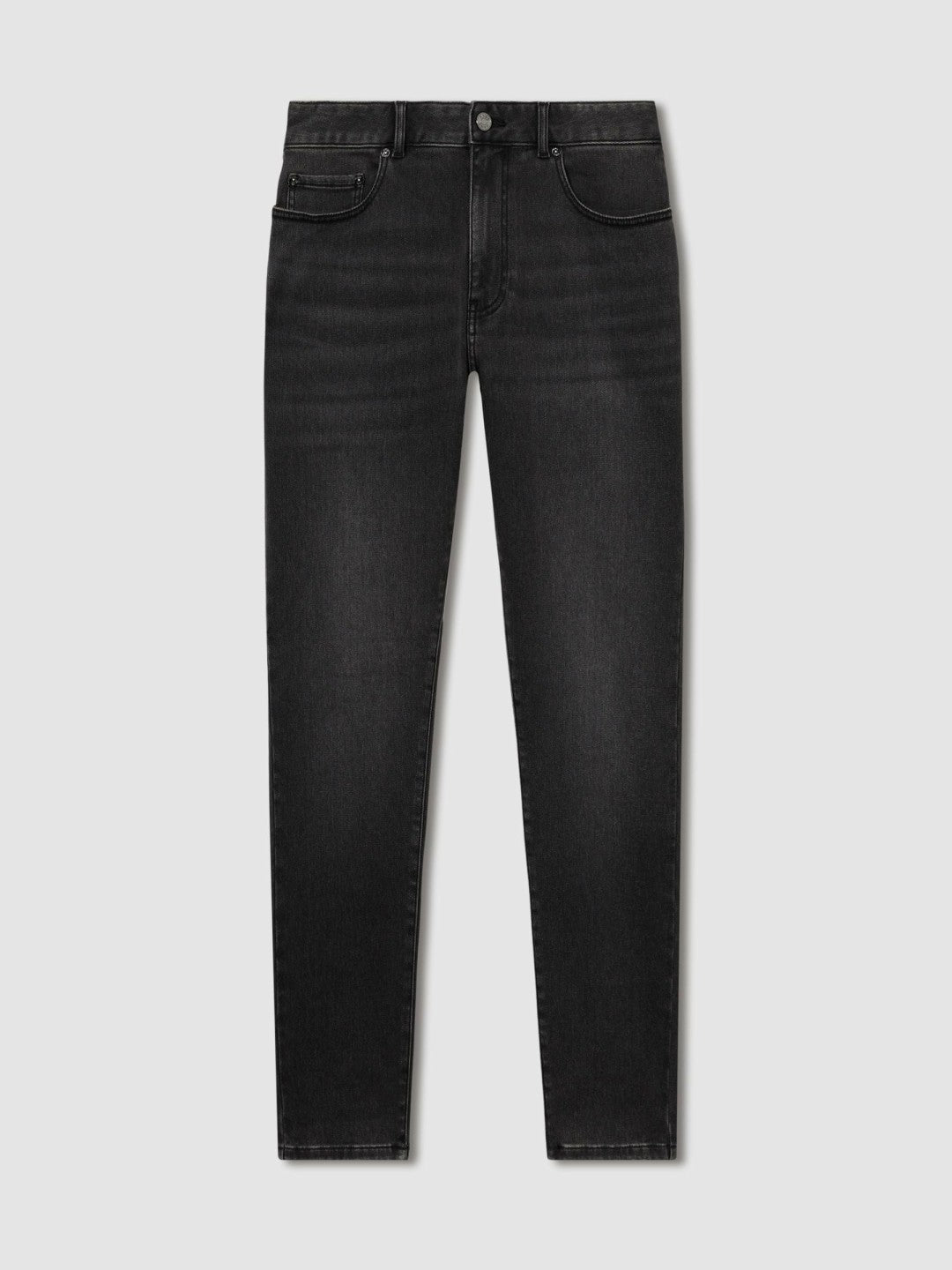 Tapered Slim-Fit Jeans in Washed Black | Reiss Men Premium