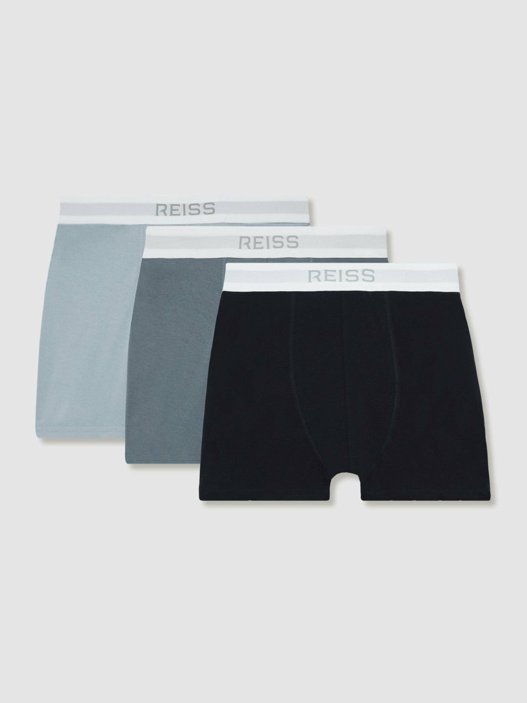 Stretch-Cotton Boxers 3 Pack in Blue Multi | Reiss Men Popular