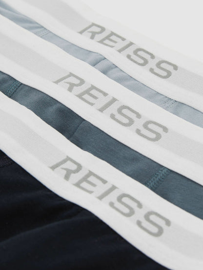 Stretch-Cotton Boxers 3 Pack in Blue Multi | Reiss Men Popular