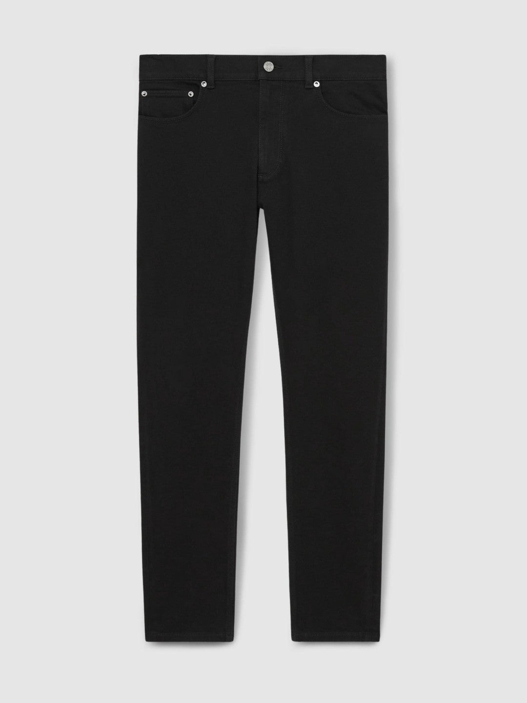 Cotton-Stretch Slim-Fit Jeans in Stay Black | Reiss Men Best Seller