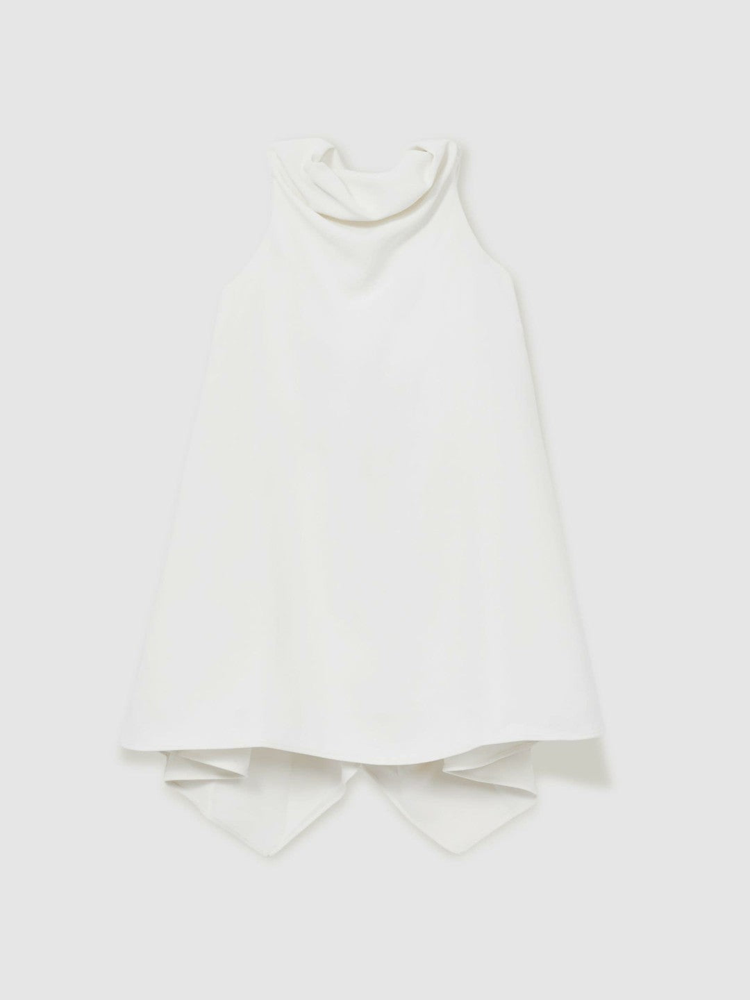 13-14 yrs High-Neck Drape Back Dress in Ivory | Reiss Children & Baby Popular