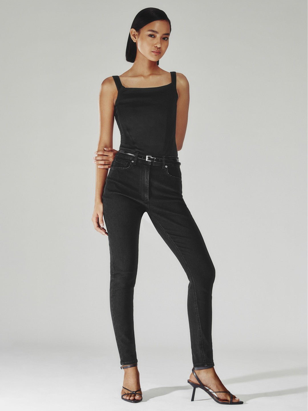 Petite Skinny Jeans in Black | Reiss Women Premium