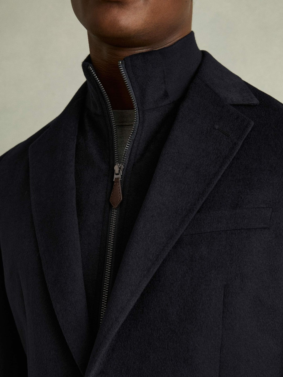 Single-Breasted Blazer With Gilet Insert Regular-Fit in Navy | Reiss Men Signature