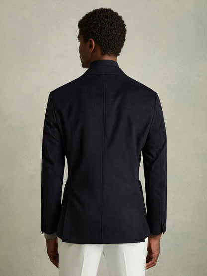 Single-Breasted Blazer With Gilet Insert Regular-Fit in Navy | Reiss Men Signature