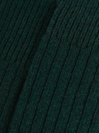 Ribbed Socks With Wool And Cashmere in Forest Green | Reiss Men Signature