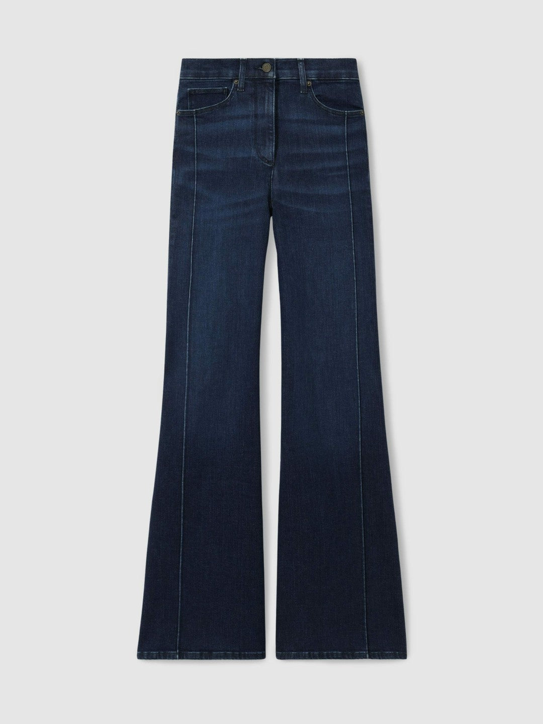 Petite Stretch-Cotton Wide-Leg Jeans in Dark Blue | Reiss Women Popular
