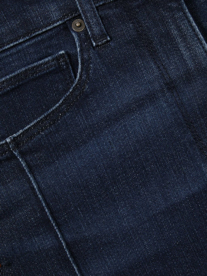 Petite Stretch-Cotton Wide-Leg Jeans in Dark Blue | Reiss Women Popular