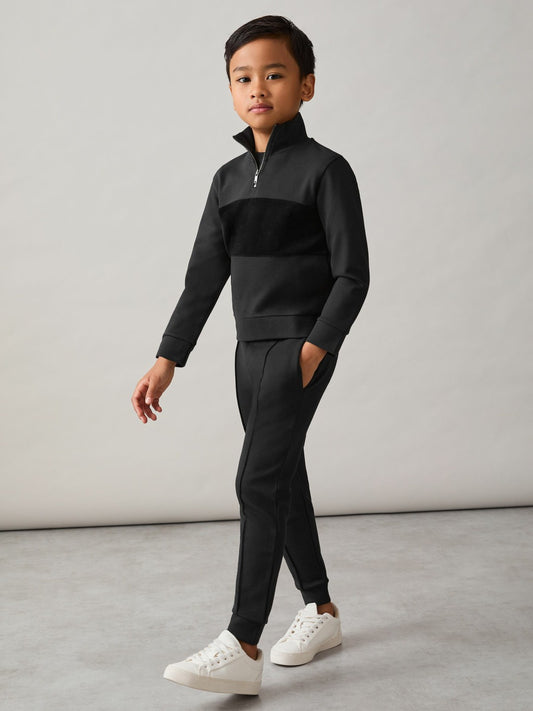 3-9 yrs Relaxed Drawstring Joggers in Black | Reiss Children & Baby Signature