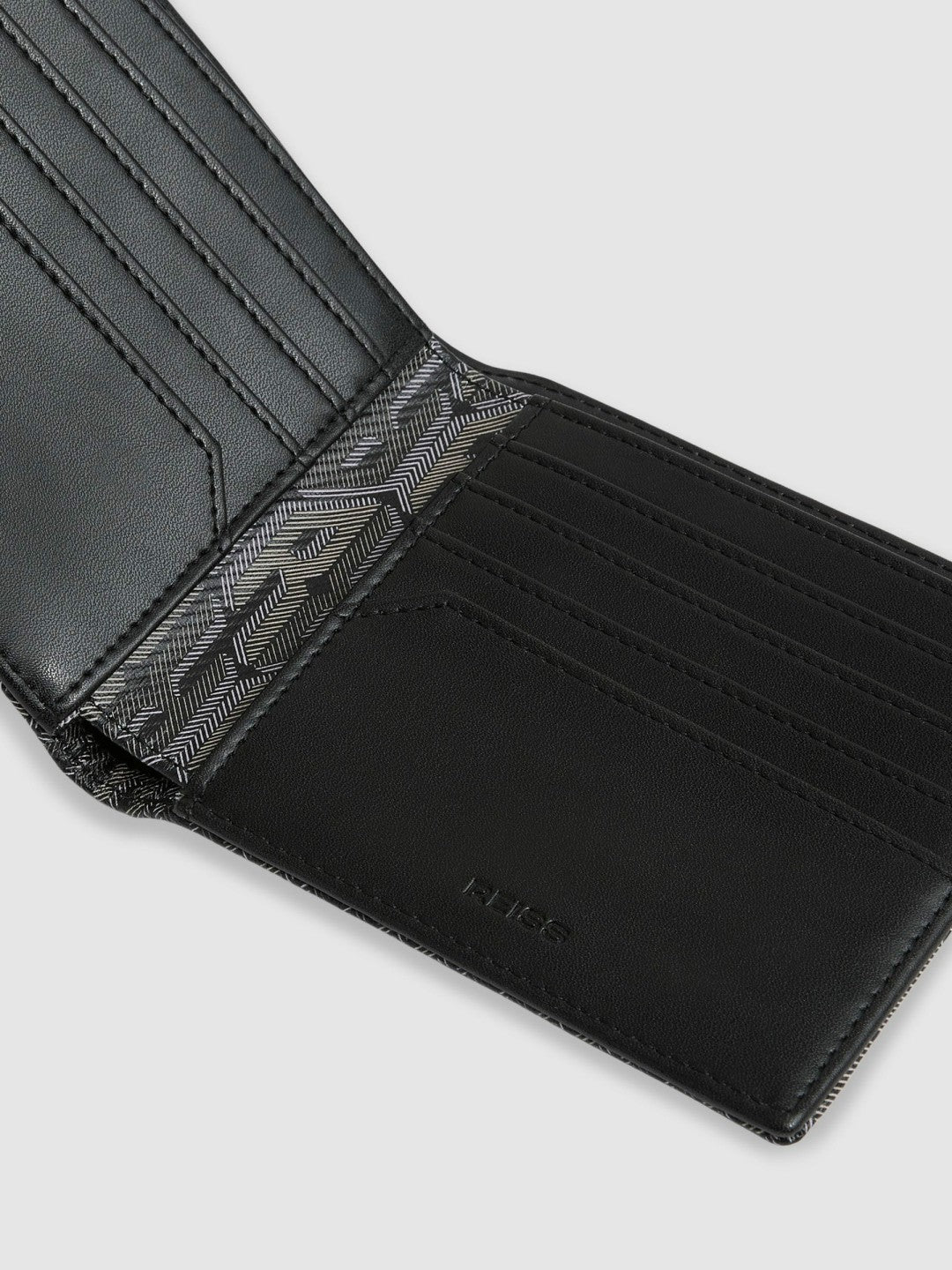 Coated Canvas Monogram Wallet in Black | Reiss Men Trending