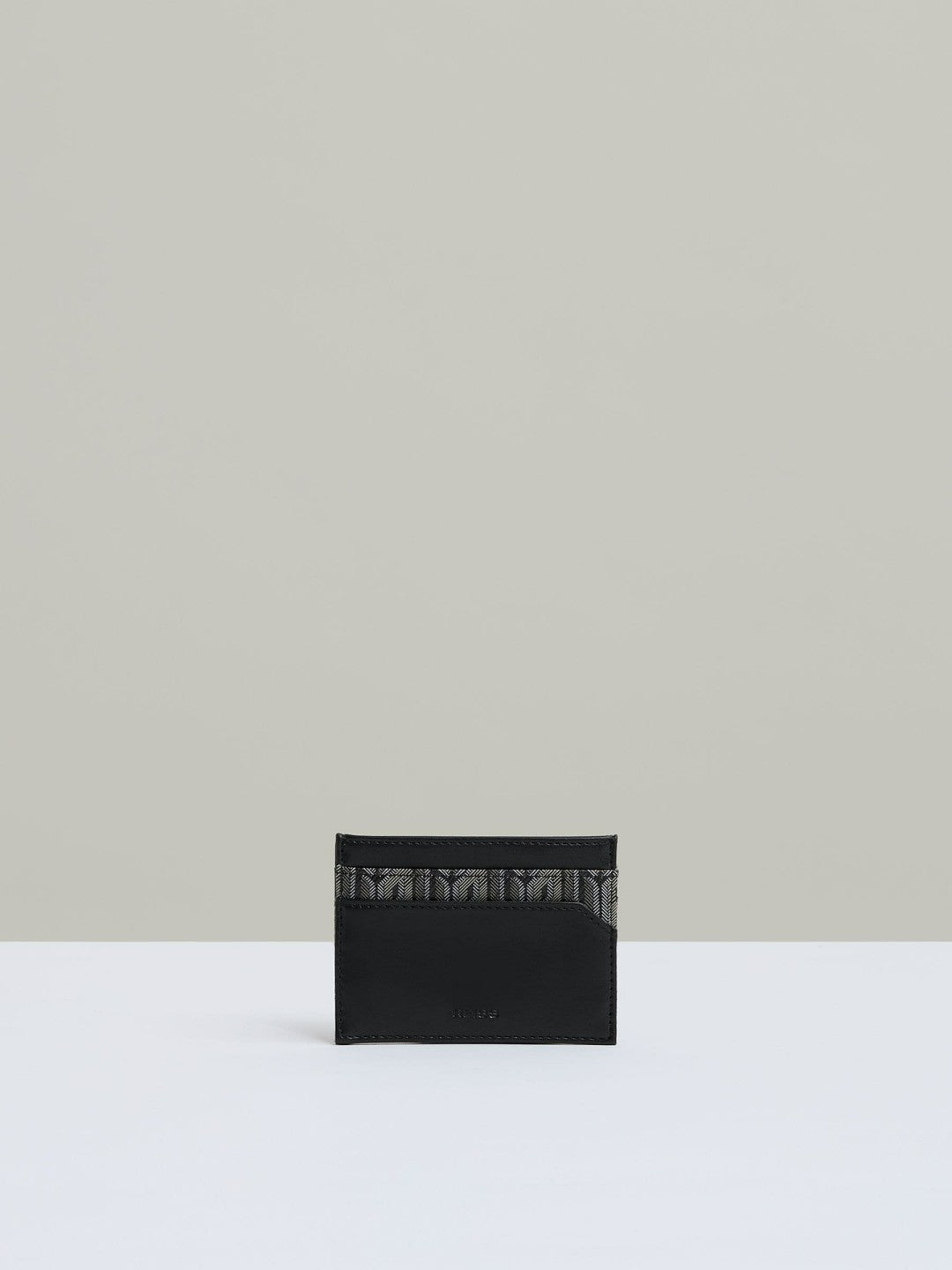 Monogram Canvas Card Holder in Black | Reiss Men Featured
